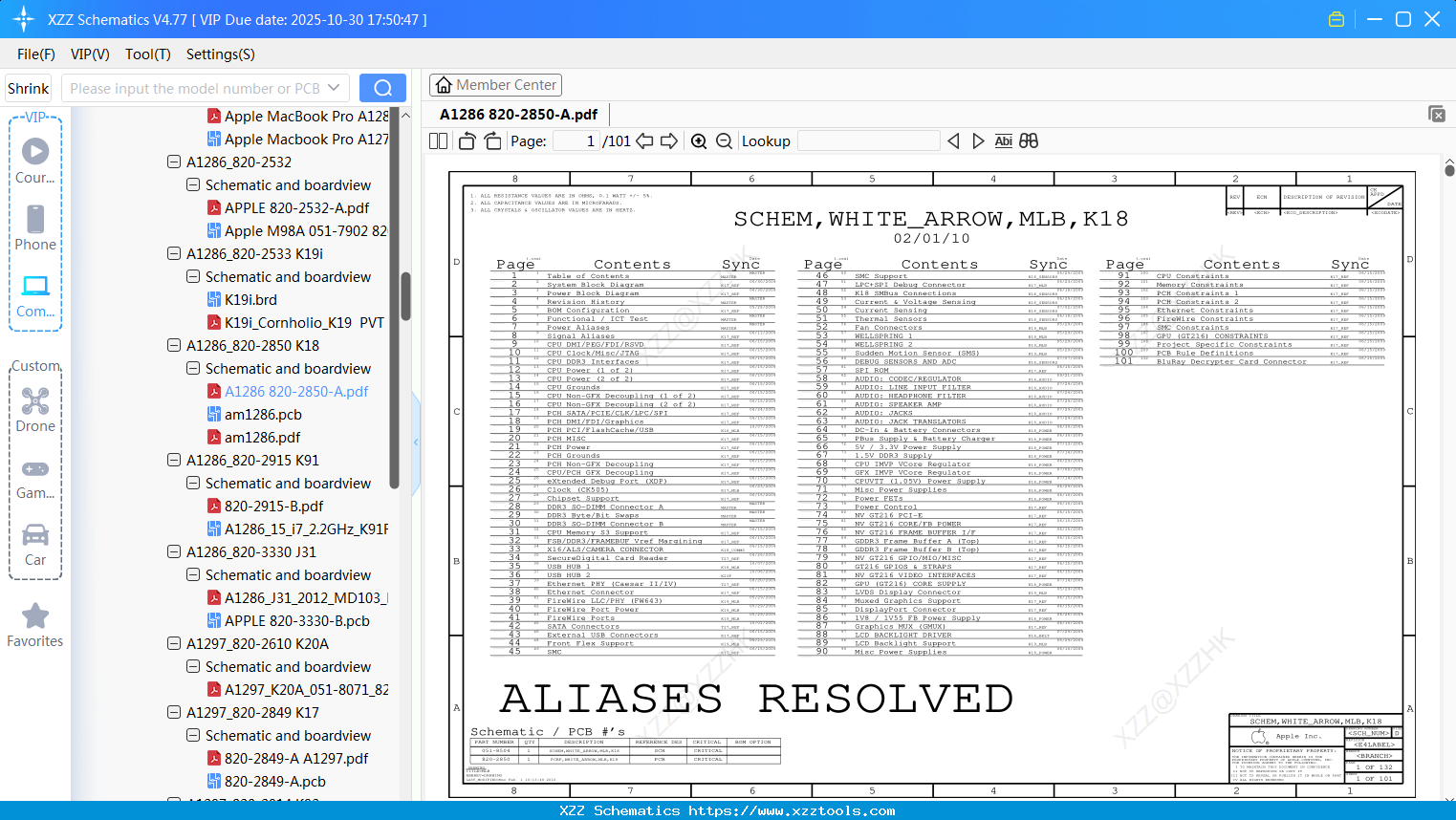 Laptop Apple A1286 820-2850-A